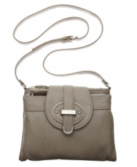 This unique crossbody design is sure to keep you organized, no matter how chaotic your day gets! A take-anywhere design by Nine West, featuring an ultra organized interior and easy-wear crossbody silhouette.