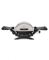 The go anywhere, do anything gas grill. From the mountains to the woods to the beach and beyond, the portable Weber Q 120 leaves a trail of great BBQ cooking in its wake. All you need is a small propane cylinder and you're ready to prepare all your cookout favorites! Limited time warranty. Model 396002.