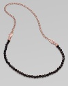 From the Pop Superstud Collection. A delightful marriage of materials, this long strand combines a bold chain of rose goldplated sterling silver with a strand of faceted smoky quartz beads, joined by baroque accents set with soft rose quartz.Smoky quartz and rose quartzRose goldplated sterling silverLength, about 30Imported