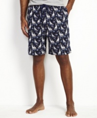 Don't be short on sleepwear style with these pajama bottoms from Nautica.