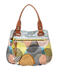 Great with jeans and casual looks, this fun purse by Fossil charms with whimsical prints.