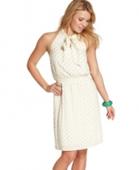 Look pineapple sweet in this vintage-inspired bow blouse dress from Jessica Simpson!