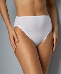 The Skimp Skamp brief by Bali features a flattering, high-cut design in a pretty array of shades you'll love. Style #2433