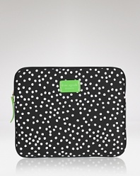 Give your gadget the designer treatment. kate spade new york's spot-splashed iPad sleeve is designed for maximum practicality with a twinge of whimsy.