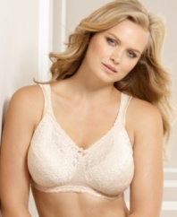 Get the all-day-long comfort you love. The Playtex 18 Hour wireless bra keeps you feeling great and looking beautiful with pretty lace. Perfect for fuller figures. Style #4088
