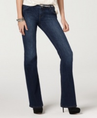 This Calvin Klein Jeans look comes in a well-worn denim wash with a curve-hugging fit. Make them work year-round with anything from tees to sweaters! (Clearance)
