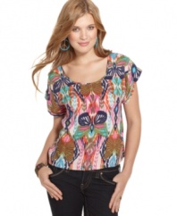 Give your stockpile of tees a tribal boost with this printed top from Fire!