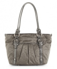 A chic logo pattern and solid trim make this tote by Giani Bernini a great everyday choice.