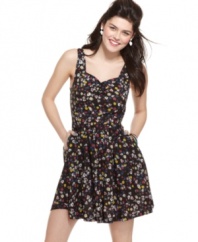 Make a floral statement in this flirty dress from Material Girl – a picture perfect day look for fun in the sun!