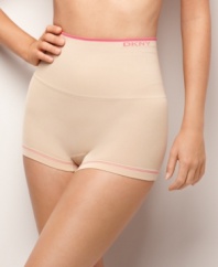 Manage your tummy in modern style with DKNY's sleek and chic boyshorts. Style #645100