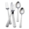 Stonington by R & B Everyday's 45-piece flatware set is both comfortable and stylish, with a gently tapered handle for an air of sophistication. Includes five-piece place settings for eight, plus a five-piece Hostess Set. Dishwasher safe.