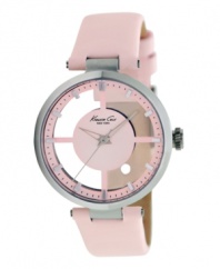 Ladylike style that's clear as day, this sweet watch from Kenneth Cole New York features a transparent dial.