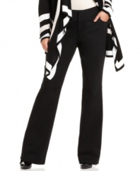 Featuring a high waist and flared leg, INC's plus size pants are a flattering addition to your work-to-weekend looks.