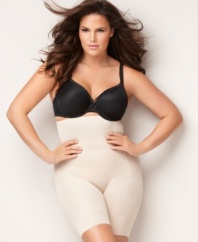 The perfect complement to clingy knits. Pair the high-waist Unbelievable Comfort thigh slimmer by Naomi & Nicole with your favorite bra for all-day comfort while flattening your tummy and smoothing your midriff, hips and thighs. Style #7779
