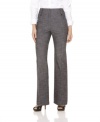 A must-have for your work wardrobe, AGB's textured cotton-blend petite pants feature a flattering silhouette with unique button tabs.