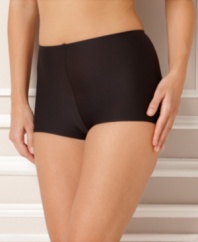 Smooth, seamless edges and stay-in-place comfort. Microfiber boyshort by Naomi & Nicole. Style #A146