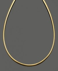 You'll love this svelte and shiny necklace in 14k gold. Approximate length: 18 inches.