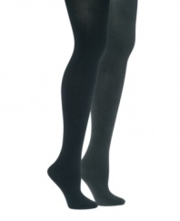 Stay on trend and comfortably adorable during the colder months with these opaque fleece tights by Berkshire.