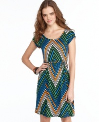 Infinite zigzags plus an a-line shape equal a day dress that hypnotizes, from Living Doll!