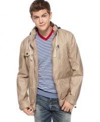 Pop the hood on this lightweight jacket from American Rag for the perfect final layer.