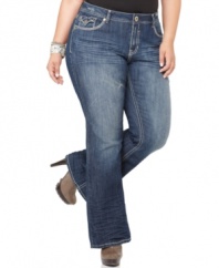 Bottom up all your new tops this season with Hydraulic's flare leg plus size jeans.