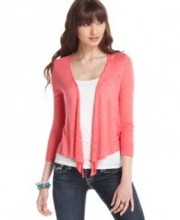 Fill your wardrobe with bright and basic layers, like this slub knit cardigan from It's Our Time!