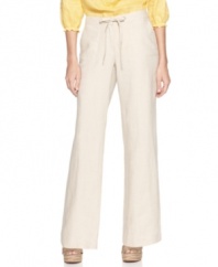 Charter Club's petite linen pants will take you from spring through summer with stylish ease. Wear them for weekend lounging and toss in your suitcase for style on-the-go!