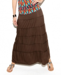 Take your style to the max with INC's tiered maxi skirt. An essential piece for warm weather!