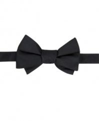 Add some top of the line polish to any sophisticated combination and pair this Tommy Hilfiger bow tie with your best black suits.