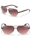 Chic rimless aviator sunglasses with a double bar design and printed arms.