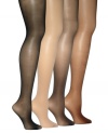 Combine a silky, sheer silhouette with run-resistant confidence. Hanes perfected ultra-sheer hosiery with these Silk Reflections.