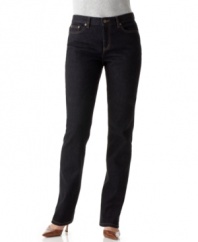 The straight-leg jeans you've been looking for. The classic, flattering fit of these pants from Lauren by Ralph Lauren make them among the best jeans for petites.