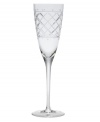 An intricate bias check pattern on crystal adds sparkling sophistication to an elegant evening.