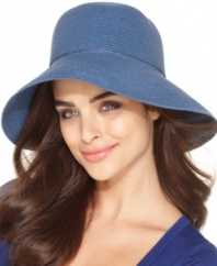 Vacation approved! This chic kettle hat from August is made from 100% foldable paper -- the perfect sun-shading companion for those luggage-heavy trips to the beach.