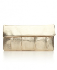 The glazed pleated Brooke clutch: a chic way to add a polished finish to your dressy look.