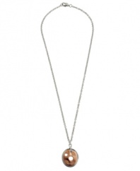 A lesson in versatility. Breil's unique combination of stainless steel and ion-plated rose gold makes this pendant the perfect choice for mixing and matching. Approximate length: 16-1/2 inches. Approximate drop: 1 inch.