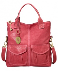 Fossil's convertible purse goes from tote to crossbody and back again, and carries the day in style.