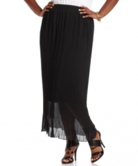 A sheer stunner: ING's plus size skirt takes the maxi trend to a whole new level of chic with this overlay design.