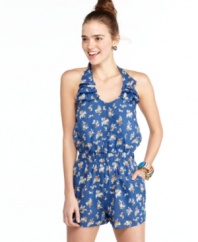 Ruffles and flowers and cuteness unite on a romper from Fire that makes it fun to be a girl! A great choice for sunny days.