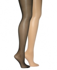 A beautifully sheer leg with smoothing panels at the tummy. Calvin Klein perfected hosiery with these matte Ultra Sheers.