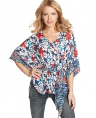 Integrate a bit of international cool into your stockpile of tops with this fun, kimono style from Jessica Simpson!