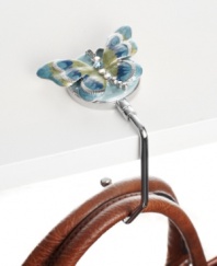 Keep your purse secure (you'll know where it is at all times) and clean (off the floor) with the purse hanger--simply hang on the edge of any table at a restaurant, office or at home.
