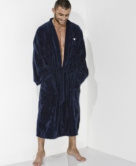 That's a wrap! When the week is over, slip on this Emporio Armani robe and greet the weekend in comfort.