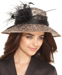 Fierce fashion: This animal print church hat from August adds a lavish touch to your Sunday best.