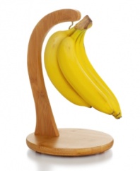 Hang it up. With this handsome bamboo banana holder, fruit will ripen beautifully and never bruise so you can enjoy it at its best. From Lipper International.