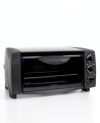 Make quick, quality pizza and other delicious dishes with this De'Longhi toaster oven. Featuring an elongated back wall that provides enough room for an entire 12 pizza, this compact cooker makes countertop cooking easy. One-year warranty. Model EO1200B.