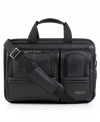 Pick up the pace of travel with a checkpoint-friendly design that breezes through terminals without your having to rummage through your bag and remove your laptop. A sophisticated leather exterior sets the tone for travel and opens to an endless array of organizational features, accommodating your laptop, tech accessories and more. 10-year warranty.