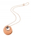 Have three times the fun in this versatile Breil style! Make a statement with all three pieces combined, remove the large pendant for a smaller, more delicate look, or wear the pearl alone for subtlety. Crafted in rose gold ion-plated stainless steel with a grey natural pearl accent. Approximate length: 16-1/2 inches + 2-inch extender. Approximate drop: 2 inches.