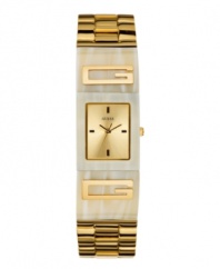 Embrace glamour with this chic watch featuring classic GUESS style.