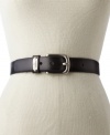Timeless and traditional. Fossil leaves their mark on this goes-with-everything leather belt.